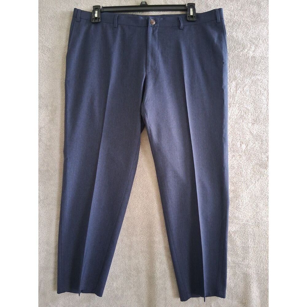 Canali Regular Fit Pants Impeccabile 38X28 Navy Blue %100 Wool Italy Flat Front